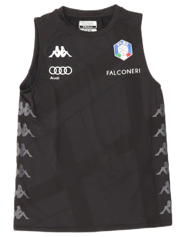 Canottiera grafica Kappa da donna Gara UK 8 Small Black Colourblock Sports