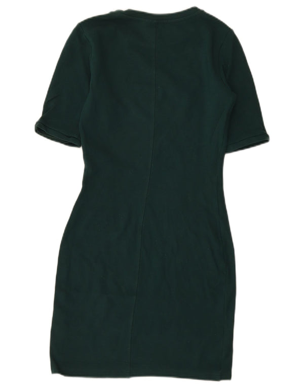 Topshop Womens Sheath Dress UK 6 XS Green Viscose