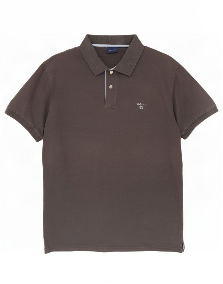 Gant Polo Homme Grand Gris Coton