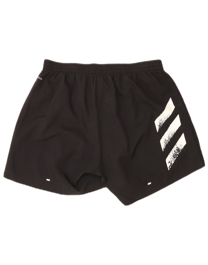 Adidas Mens Aeroready Graphic Sport Shorts Medium Black Polyester