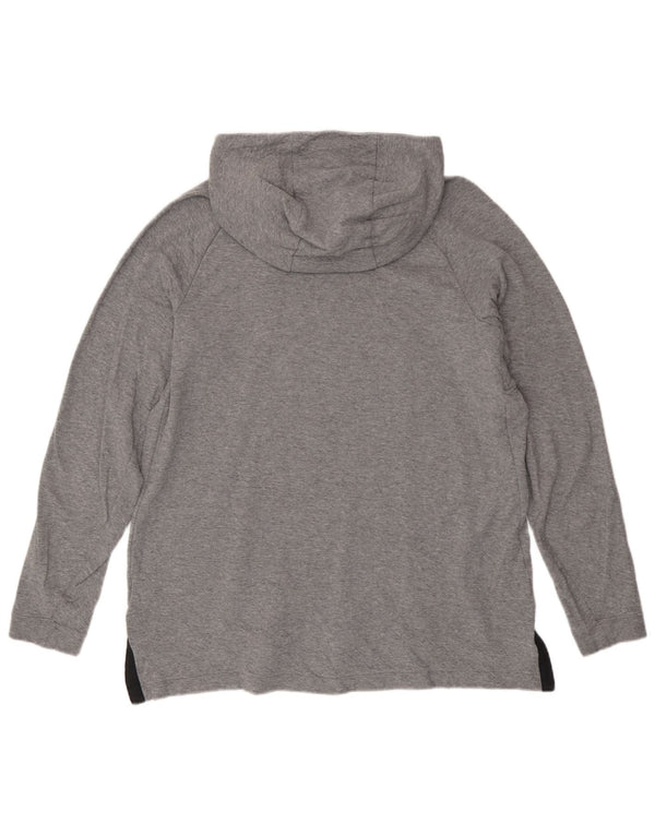 Nike Womens Hoodie Jumper UK 18 XL Grey