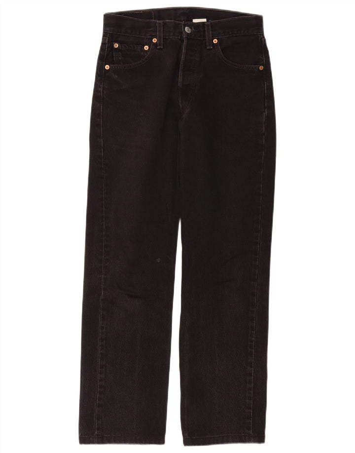 Levi's Womens 501 Straight Jeans W29 L28 Black Cotton