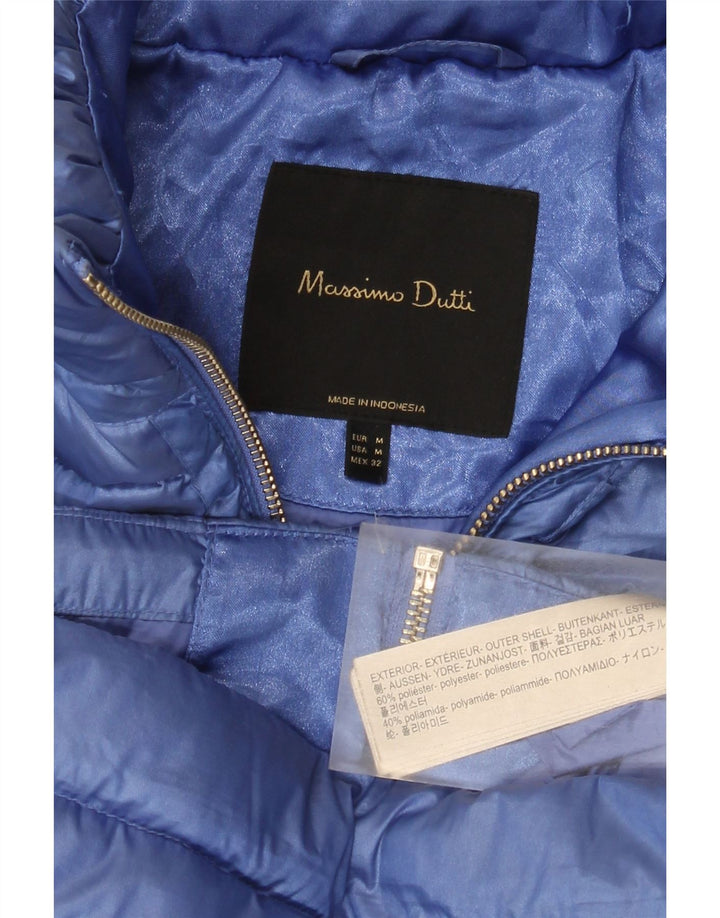 Massimo Dutti Veste matelassée pour femme UK 12 Bleu moyen Polyester