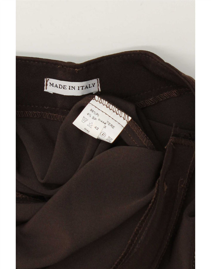 Vintage kvinders 2-delt nederdelsæt IT 42 Medium W28 Brun polyester