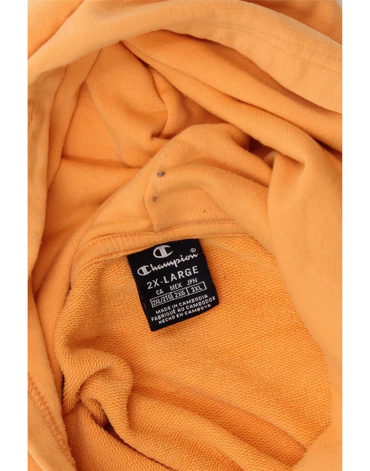 Champion Mens Graphic Hoodie Jumper 2XL Orange
