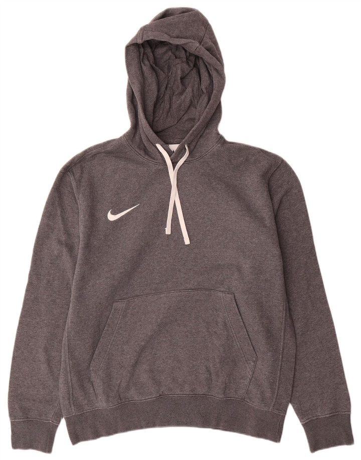 Nike Herren Kapuzenpullover aus mittelgrauer Baumwolle