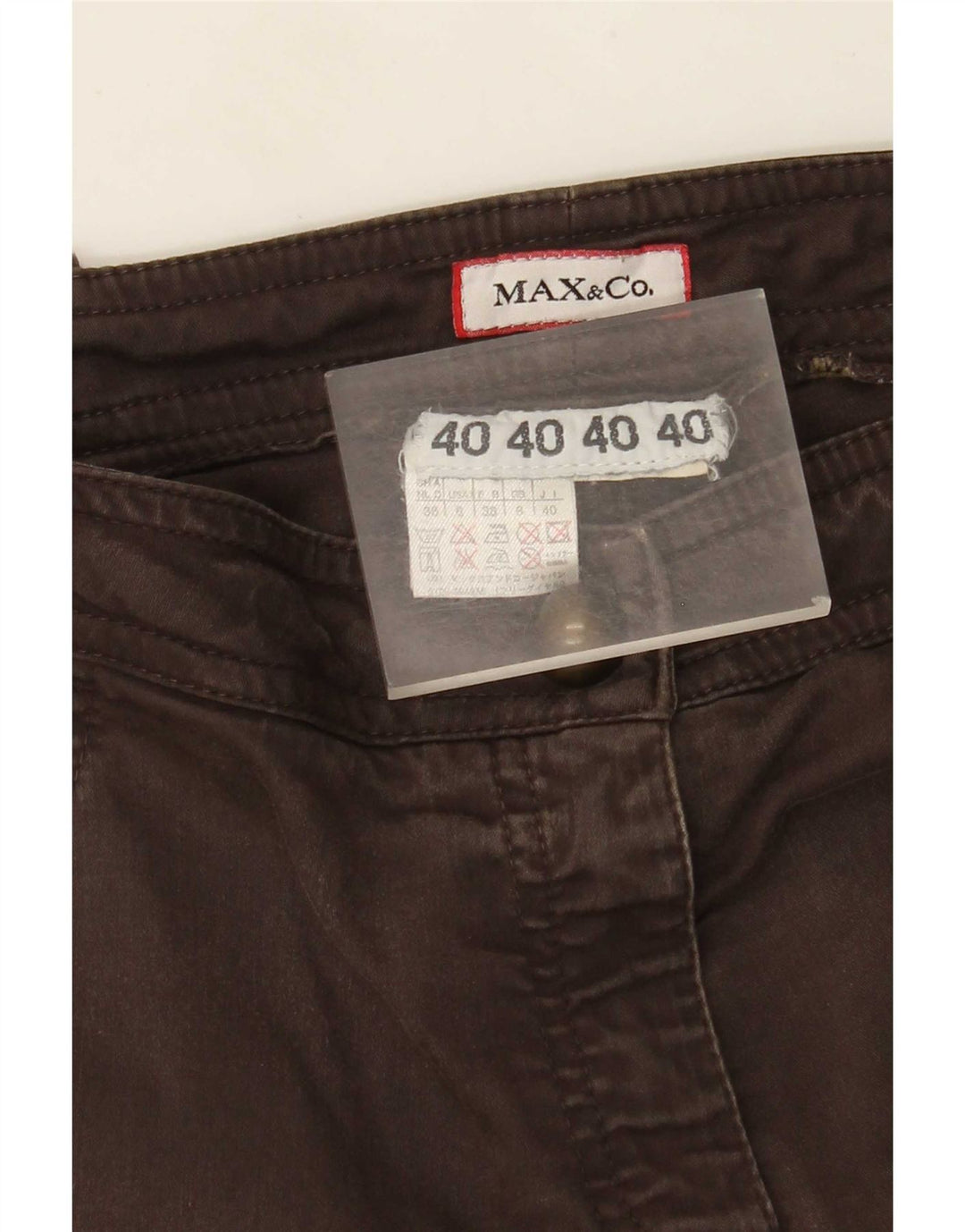 Max&Co. Womens Slim Cargo Trousers UK 8 Small W30 L29 Brown