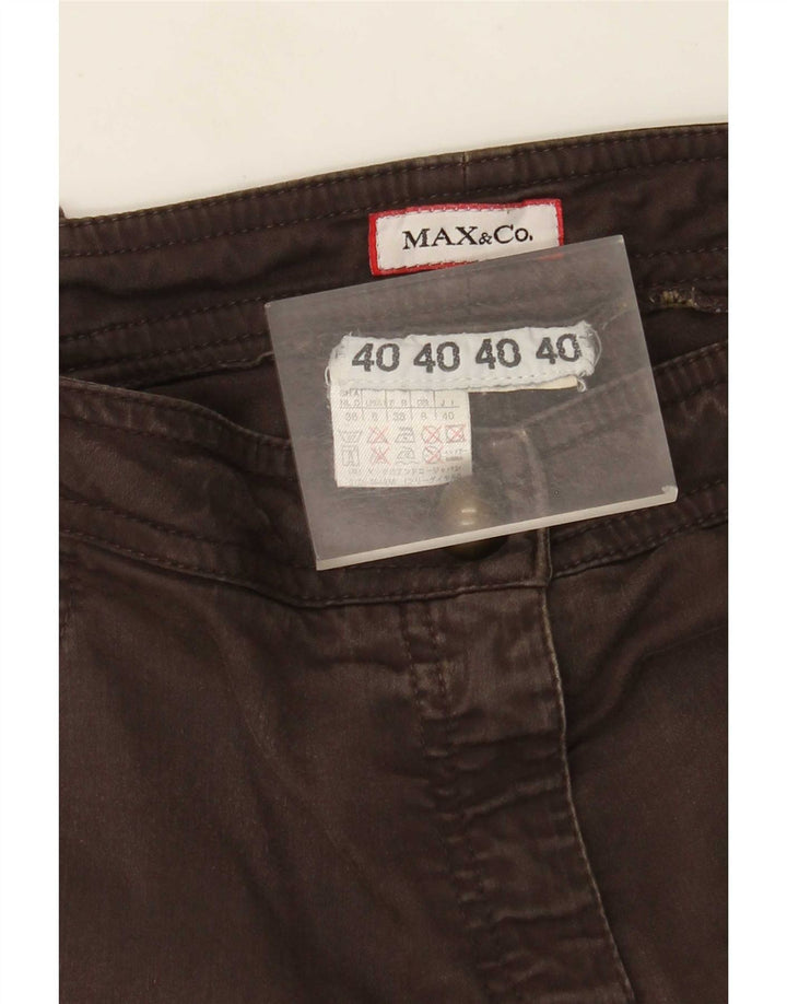 Max&Co. Womens Slim Cargo Trousers UK 8 Small W30 L29 Brown