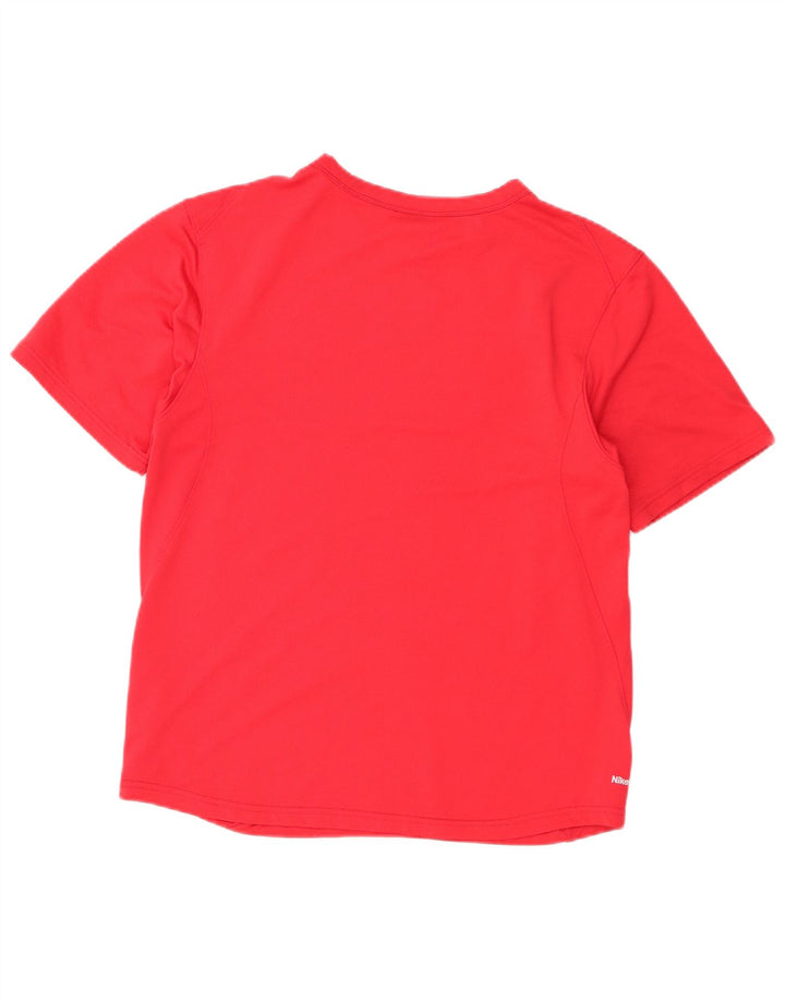 Nike Mens T-Shirt Top UK 39/41 Medium Red Polyester