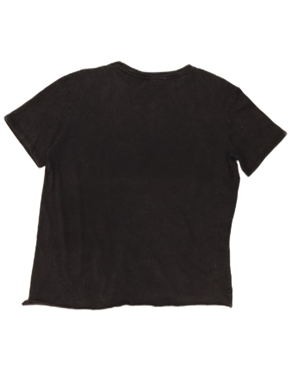 Vintage Womens T-Shirt Top UK 14 Large Black