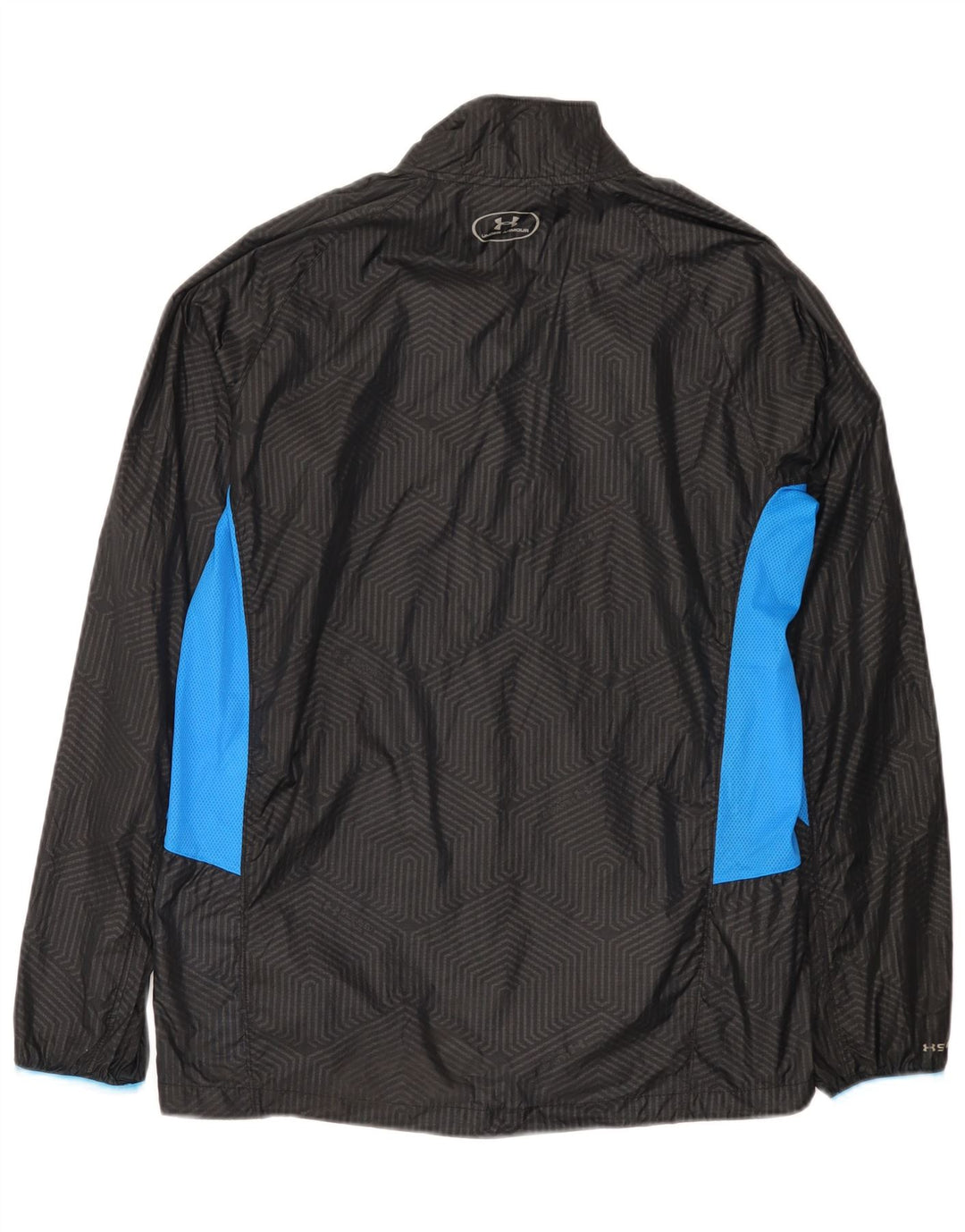 Under Armour Mens Rain Jacket UK 38 Medium Black Colourblock Nylon