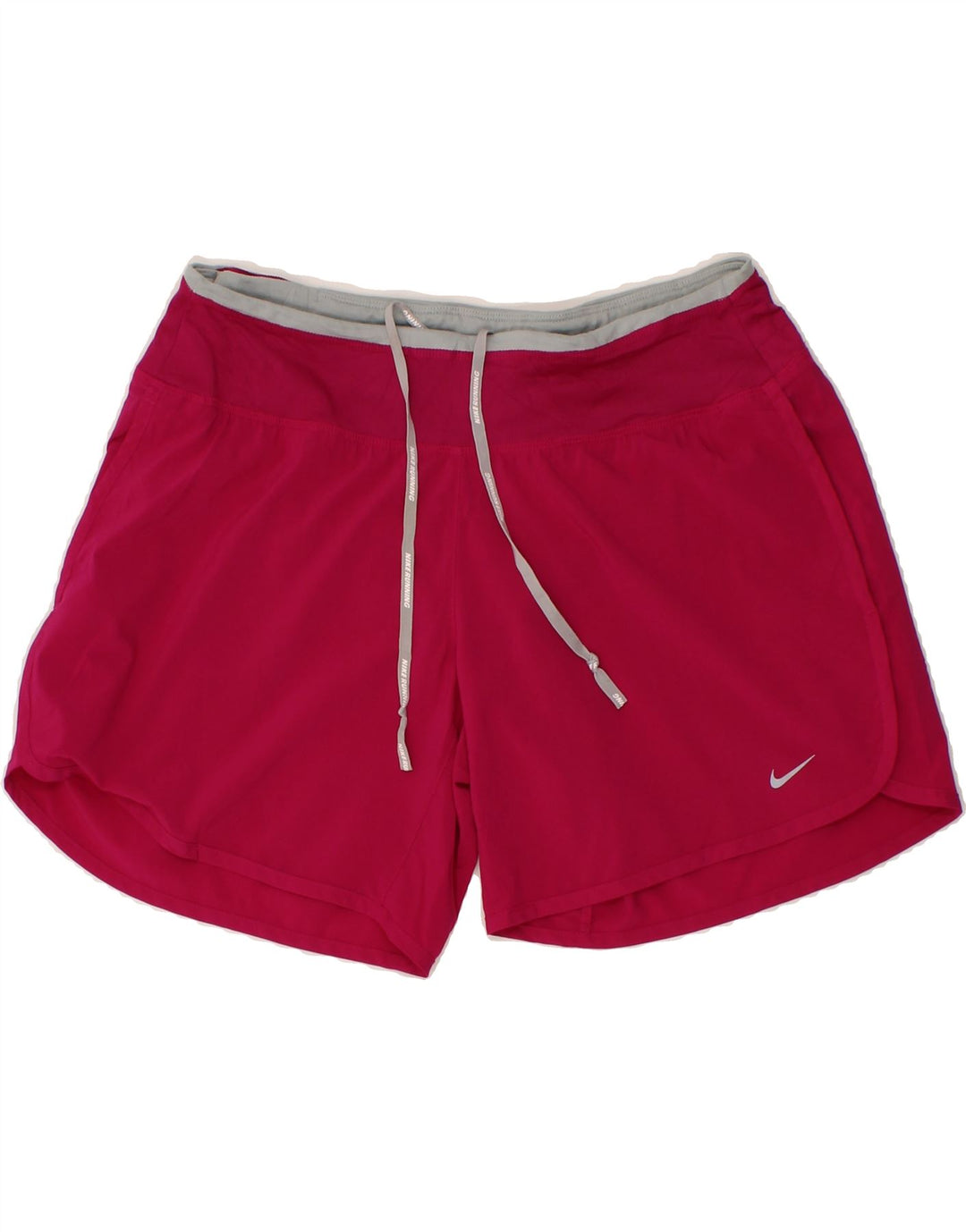 NIKE Womens Dri Fit Sport Shorts UK 14 Medium Burgundy Polyester Vintage Nike and Second-Hand Nike from Messina Hembry 