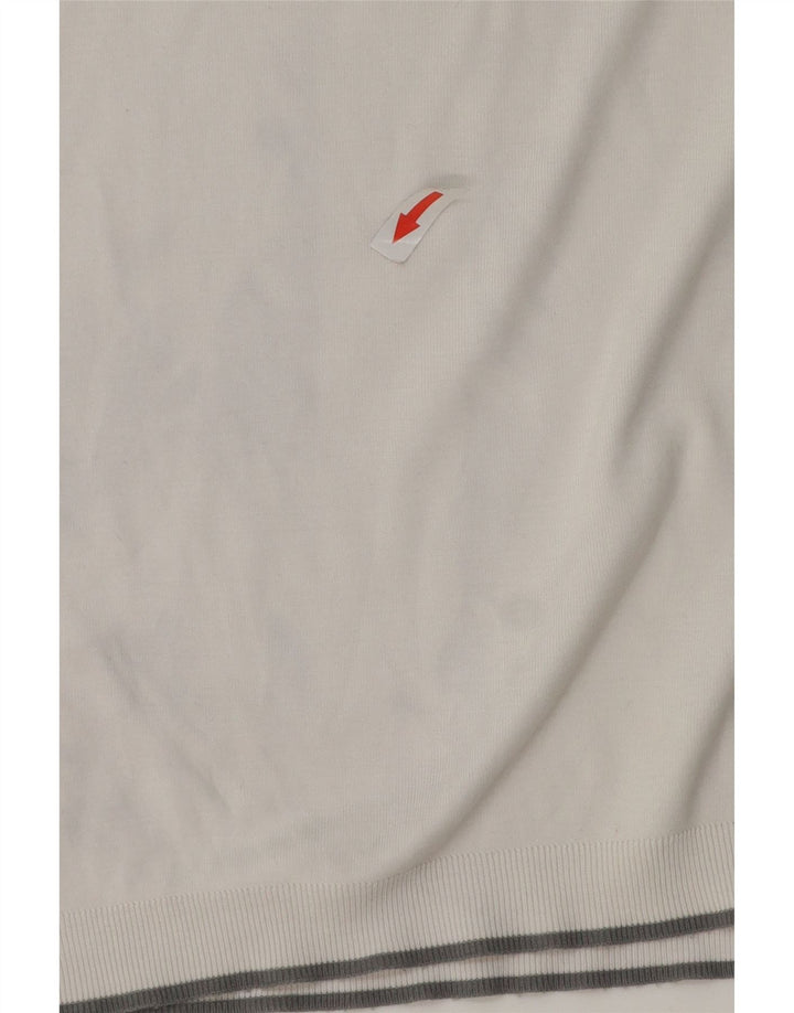 Ted Baker Herren-Poloshirt, Größe 5 XL, weiße Baumwolle
