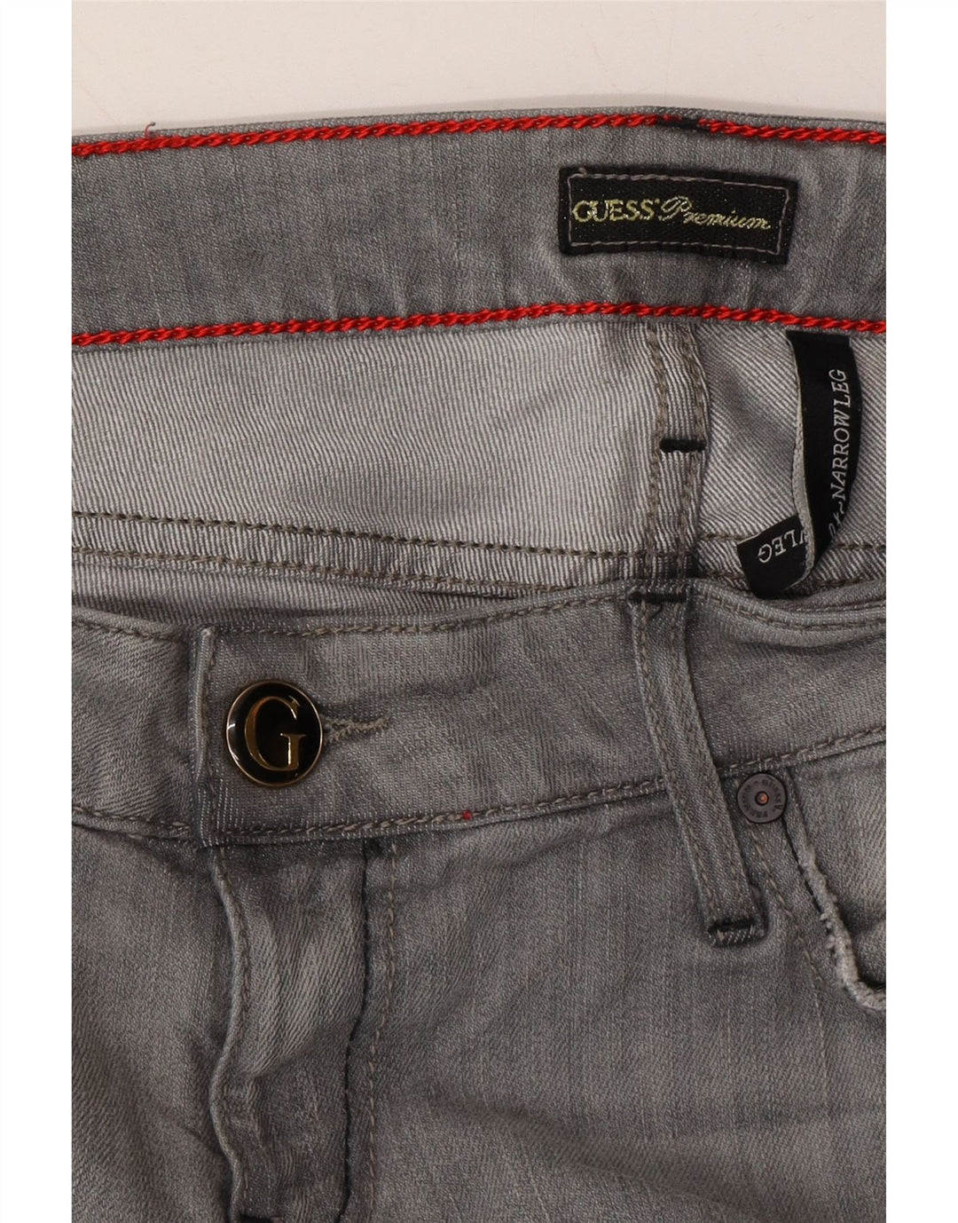 GUESS Womens Slim Jeans W30 L33 Grey Cotton Vintage Guess and Second-Hand Guess from Messina Hembry 
