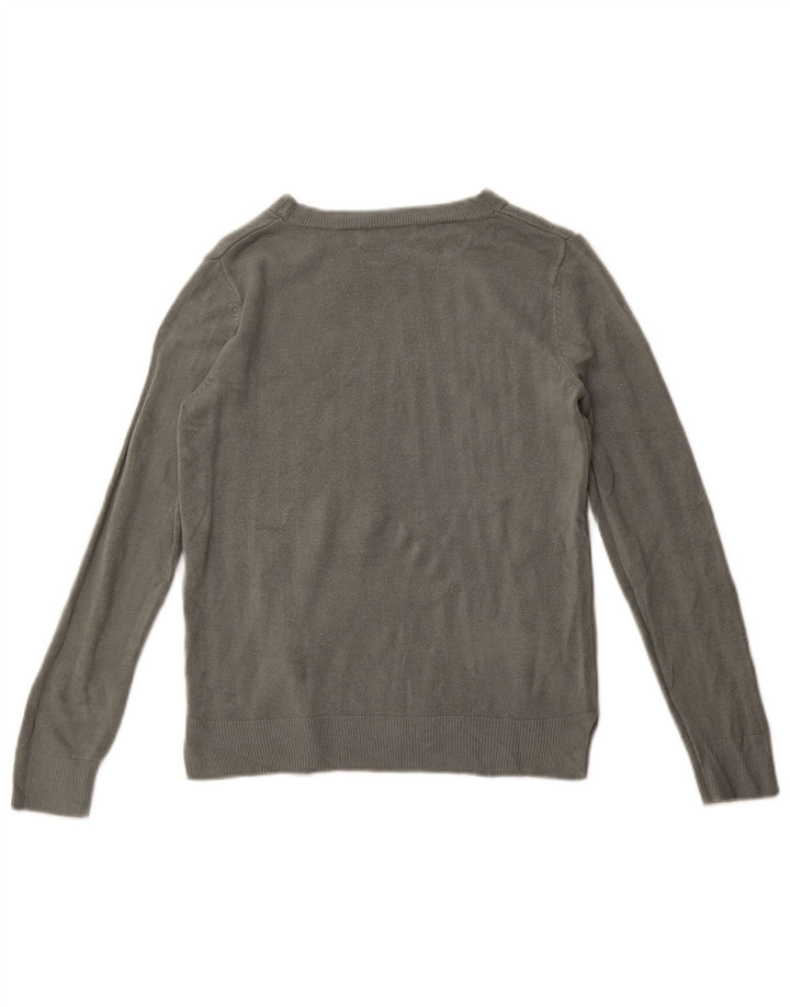 Marks & Spencer Womens Boat Neck Jumper Sweater UK 10 Small Khaki