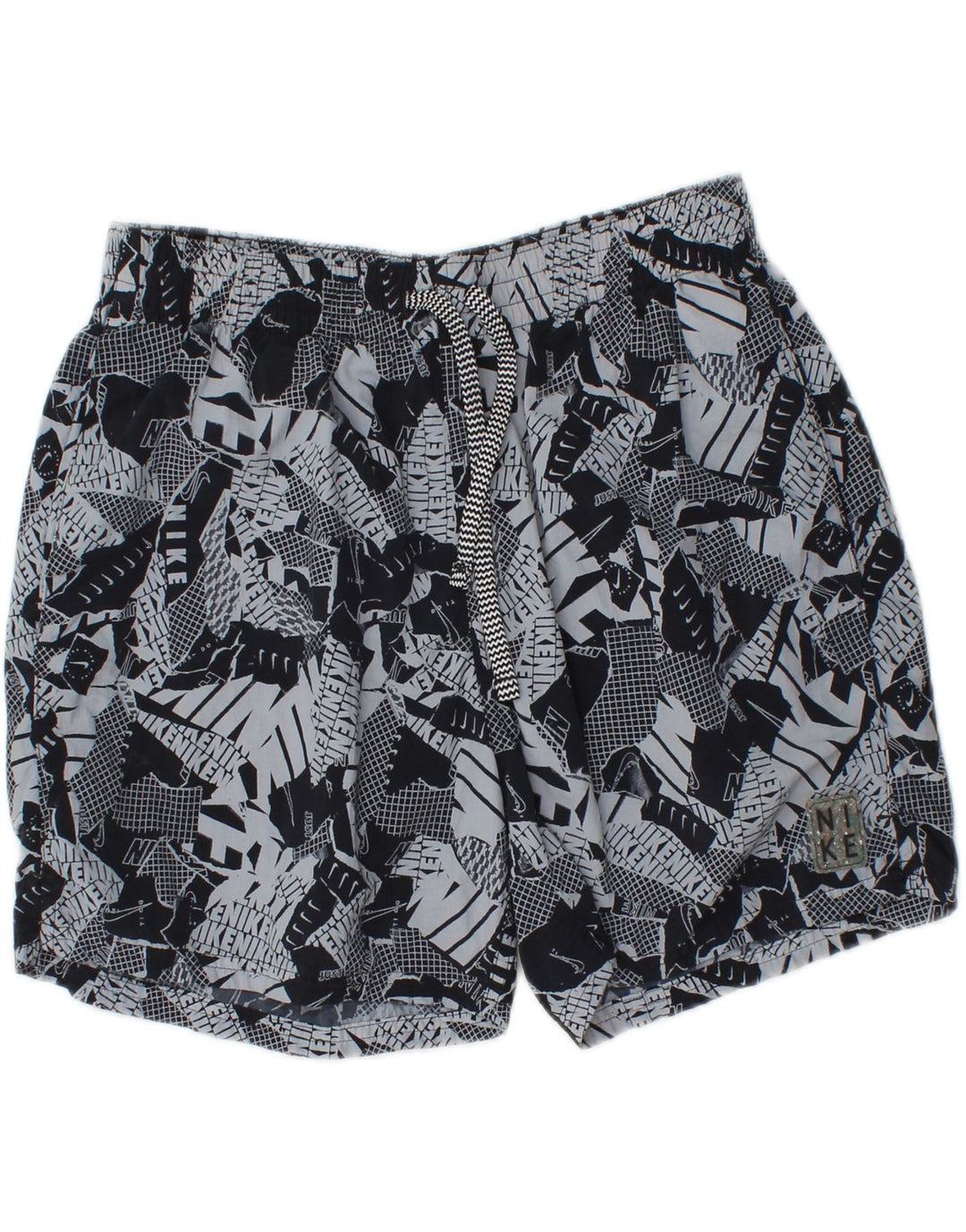 Pantaloncini sportivi Nike da uomo con grafica media nera in poliammide