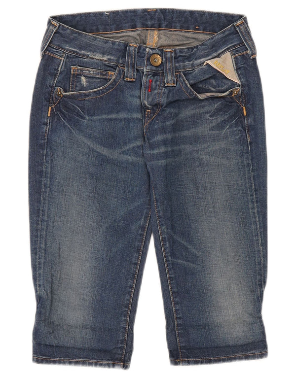 Replay Womens Denim Shorts W24 XS Blue Cotton