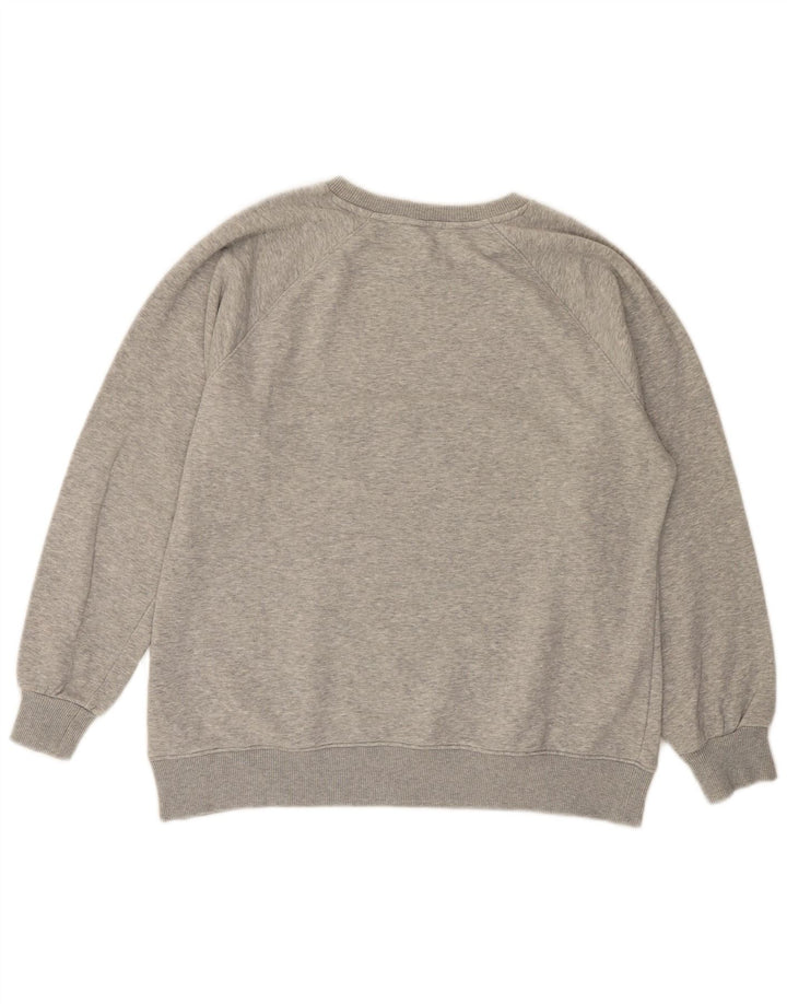 TOMMY HILFIGER Womens Graphic Sweatshirt Jumper UK 14 Medium Grey Flecked