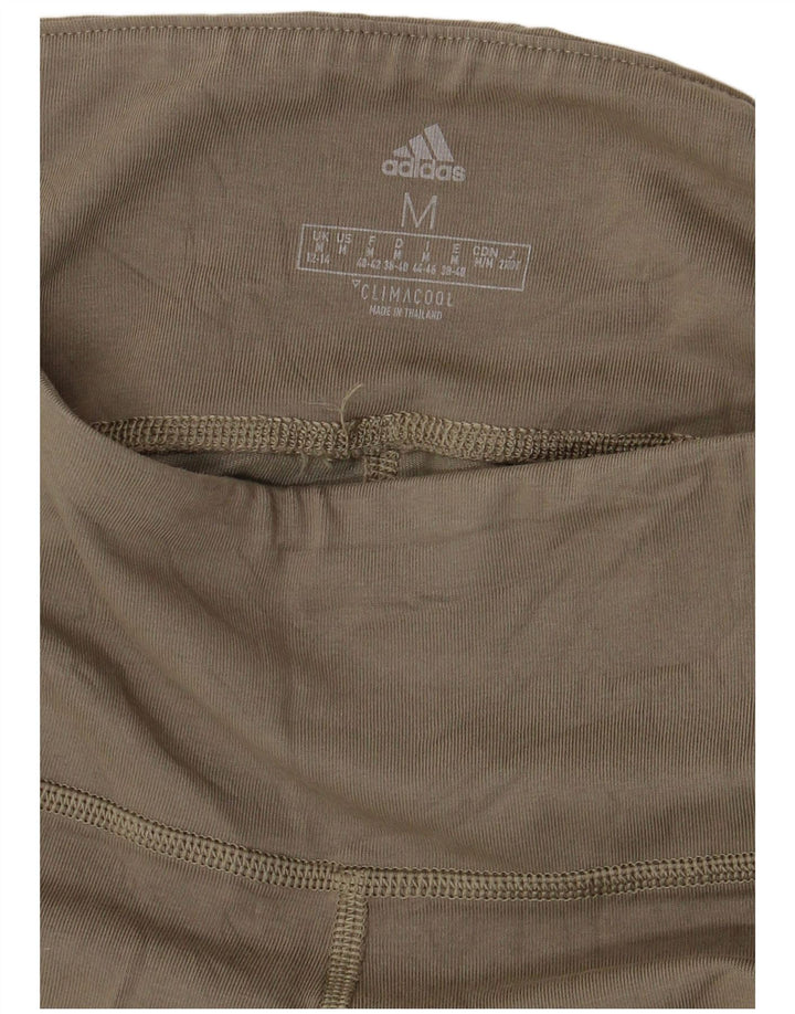 Adidas Womens Climacool Leggings UK 12/14 Medium  Khaki