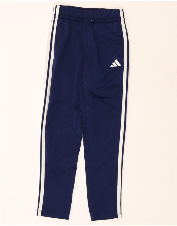 Adidas Boys Climacool Tracksuit Trousers 11-12 Years Navy Blue Polyester