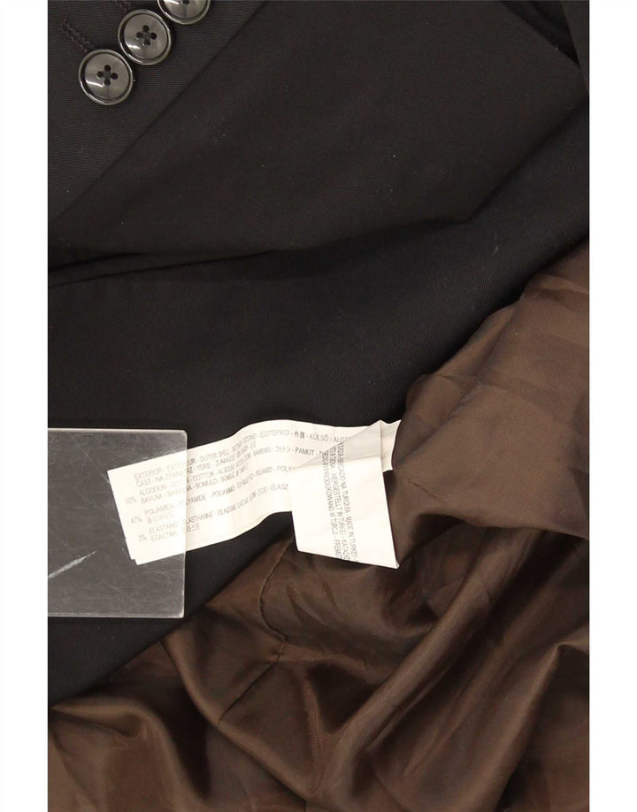 Zara Chaqueta Blazer De 2 Botones Para Hombre EU 54 XL Algodón Negro
