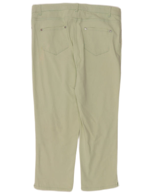 Marks & Spencer Womens High Waist Capri Jeans UK 14 Large W32 L22 Turquoise