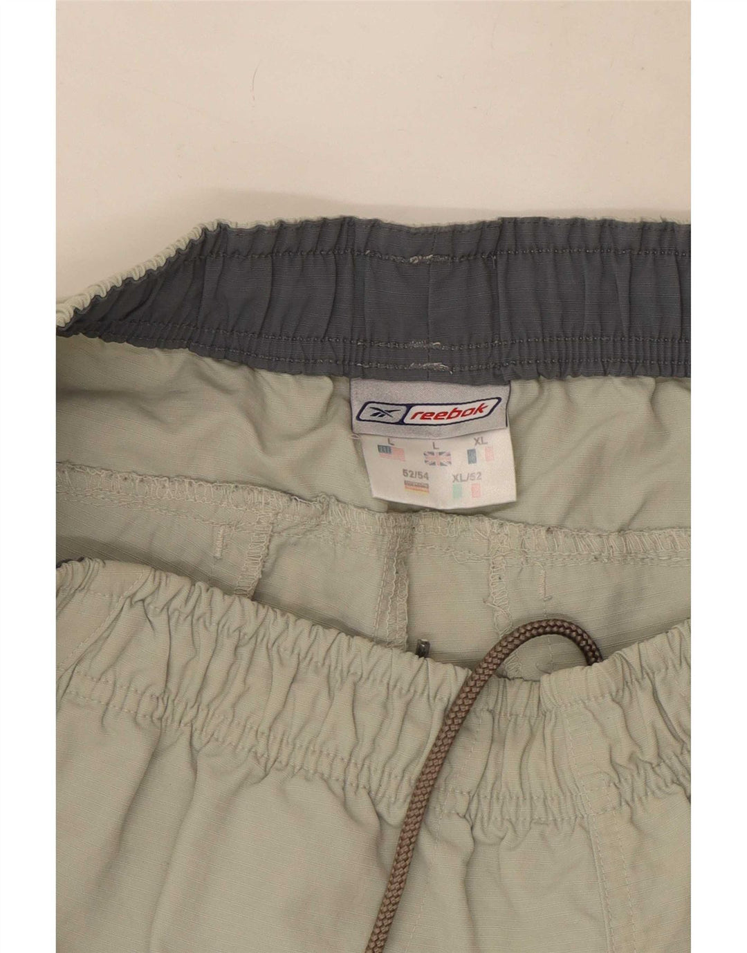 Pantaloncini sportivi Reebok da uomo grandi grigi