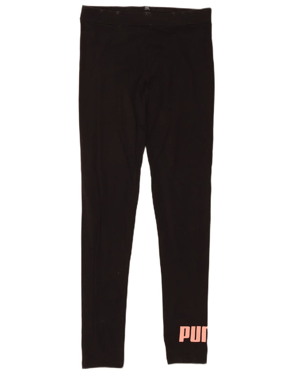 Leggings grafici Puma per ragazze 15-16 anni in cotone nero