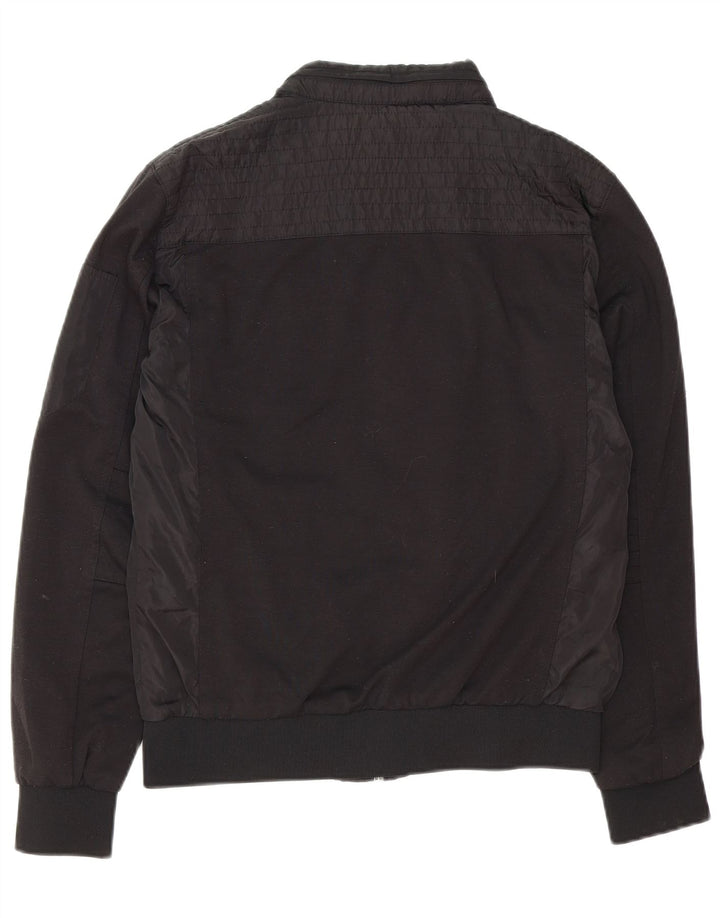 ZARA Mens Bomber Jacket UK 40 Large Black Polyester