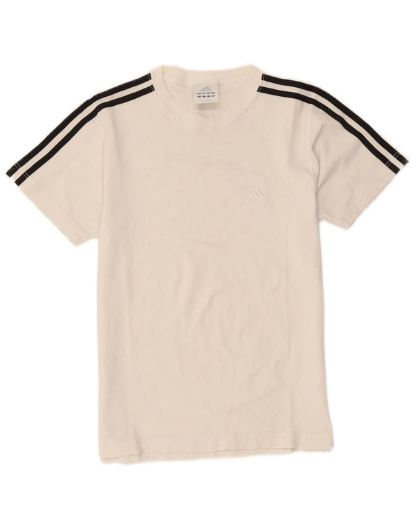 Adidas T-shirt pour homme UK 36/38 Petit coton blanc