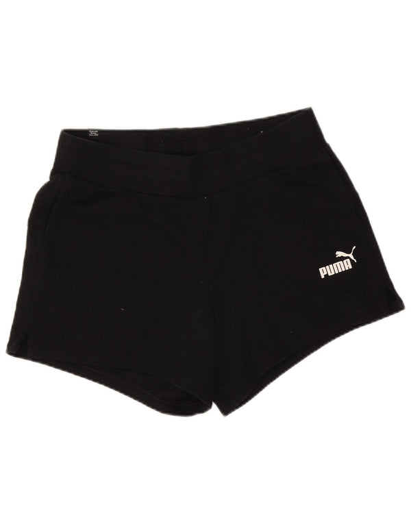 Puma Womens Sport Shorts UK 12 Medium Black Polyester