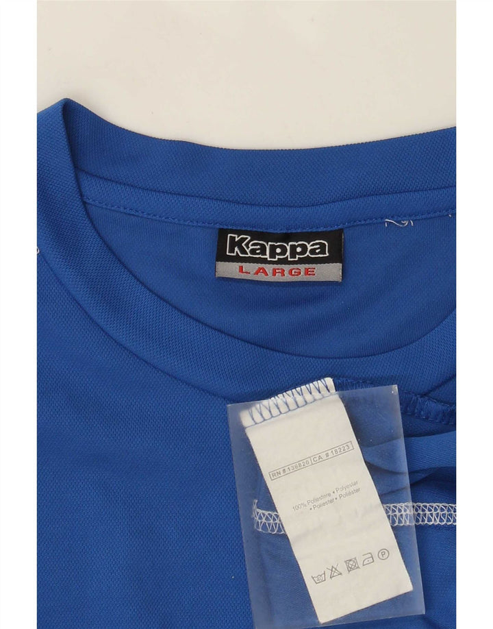 Kappa Mens Graphic T-Shirt Top Large Blue Polyester