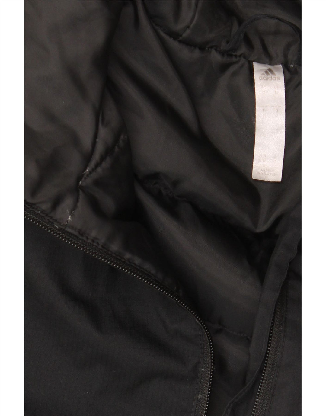 ADIDAS Herre hættepolstret frakke UK 38 Medium Black