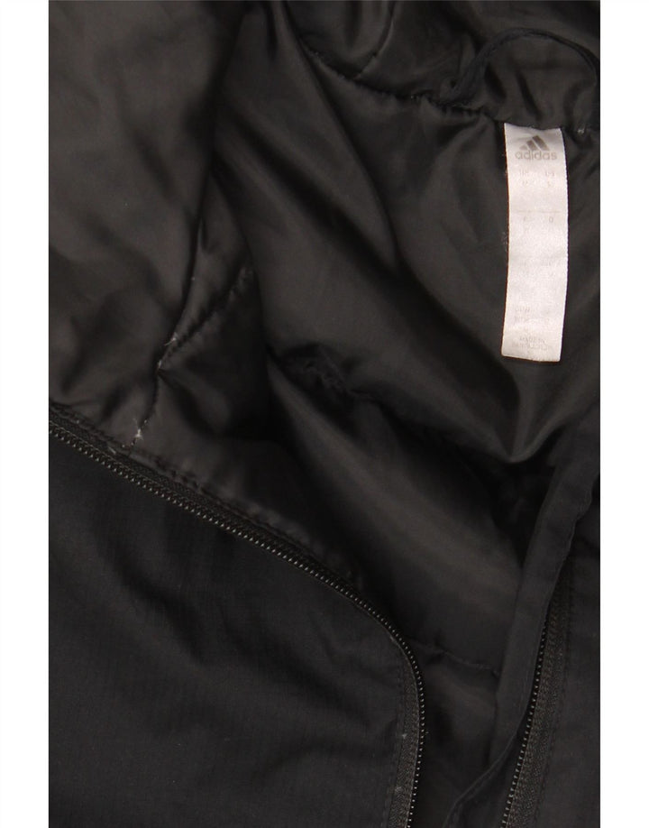 ADIDAS Herre hættepolstret frakke UK 38 Medium Black