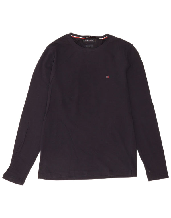 Tommy Hilfiger Herren Extra Slim Top Langarm Medium Marineblau Baumwolle