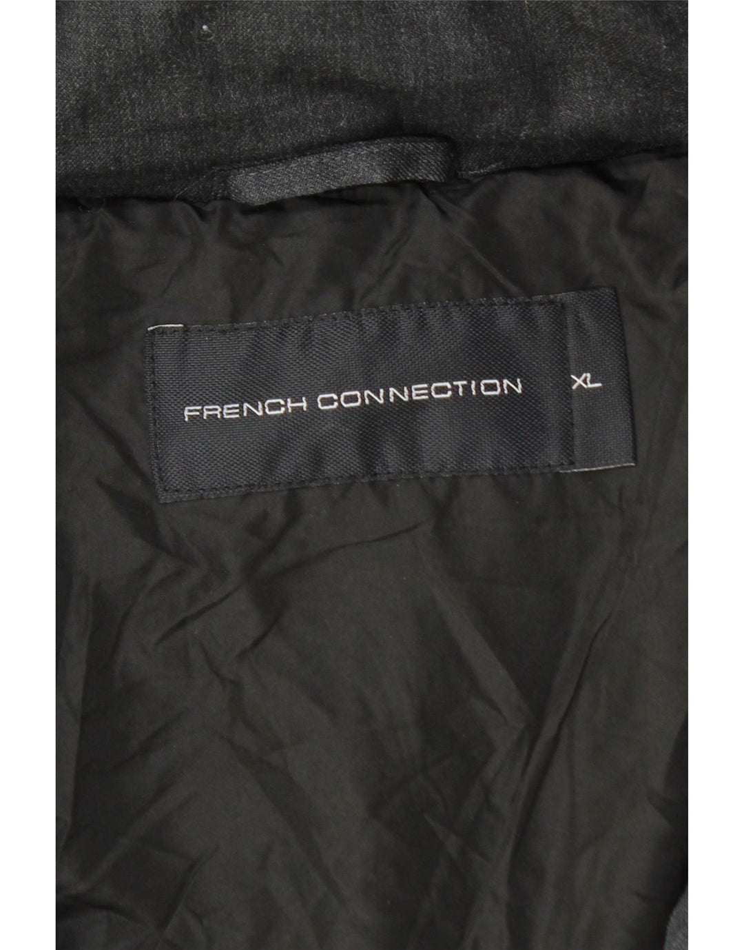 Giacca imbottita con cappuccio da uomo French Connection UK 42 XL Lana nera
