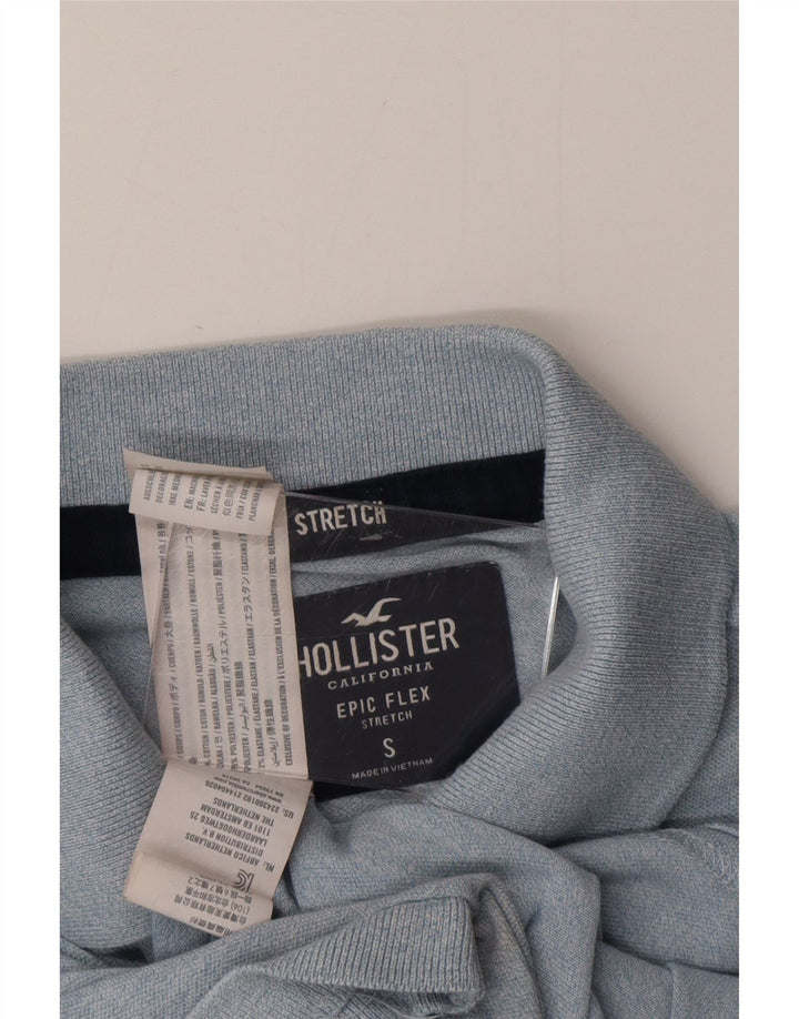 HOLLISTER Mens Polo Shirt Small Blue Cotton