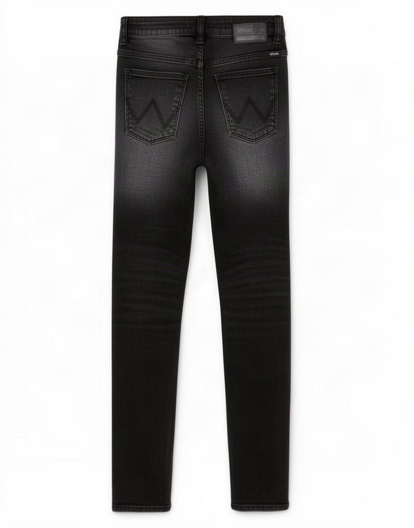 Wrangler skinny jeans til kvinder W28 L26 sort bomuld