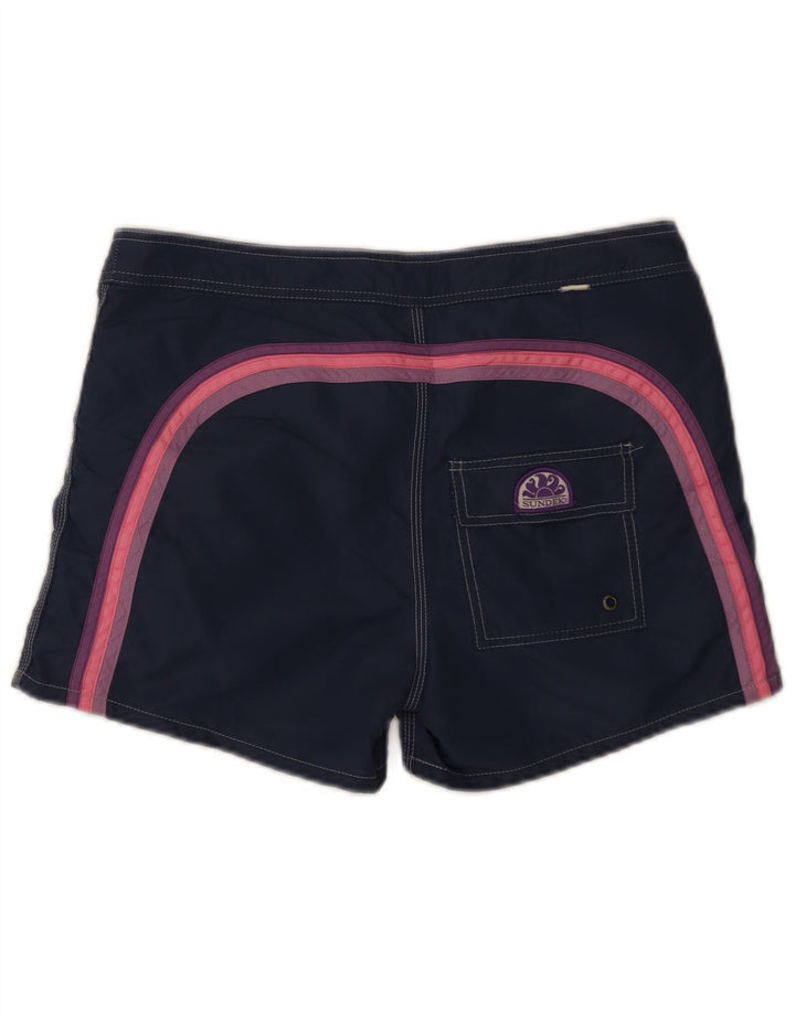 Sundek Mens Swimming Shorts Medium  Navy Blue Nylon