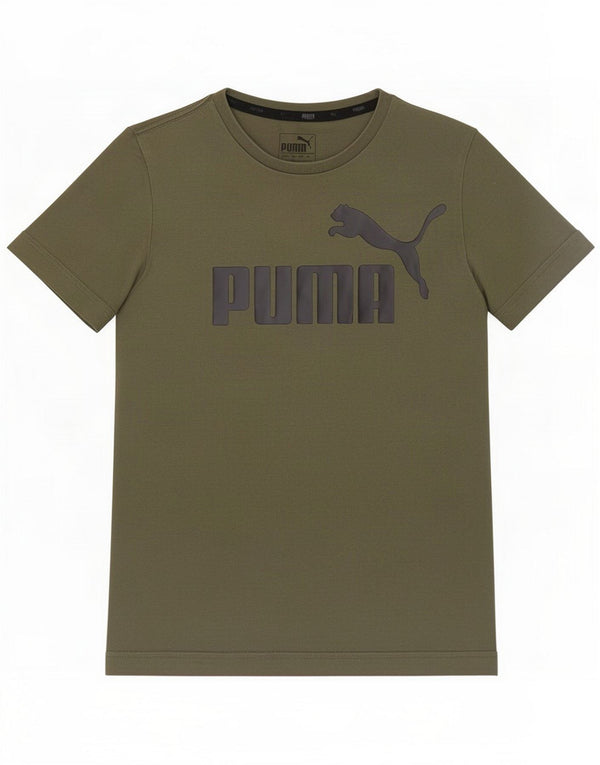 Puma Boys Graphic T-Shirt Top 11-12 Years Khaki Cotton