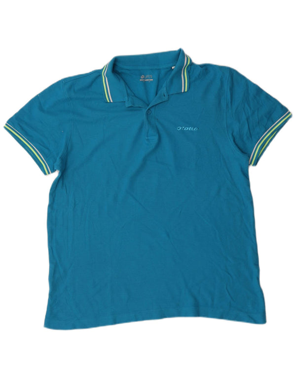 Polo Homme Lotto XL Bleu Coton
