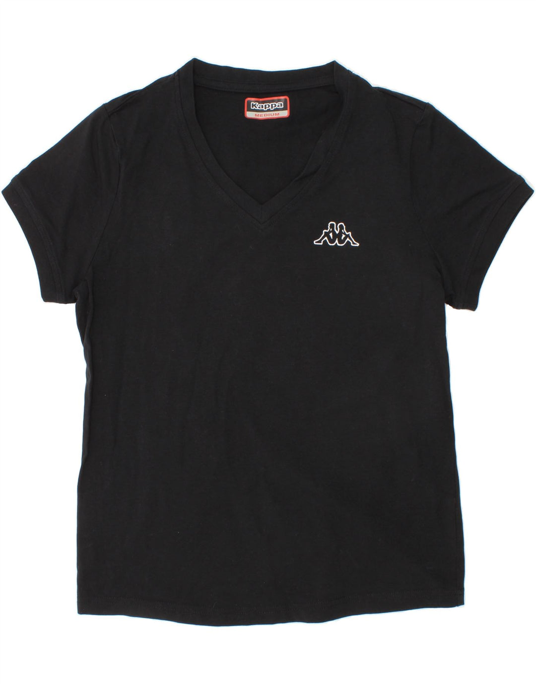 KAPPA Womens T-Shirt Top UK 12 Medium Black Cotton Vintage Kappa and Second-Hand Kappa from Messina Hembry 