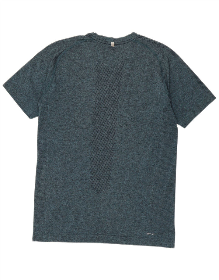 Nike Mens Dri Fit T-Shirt Top Medium Navy Blue Flecked