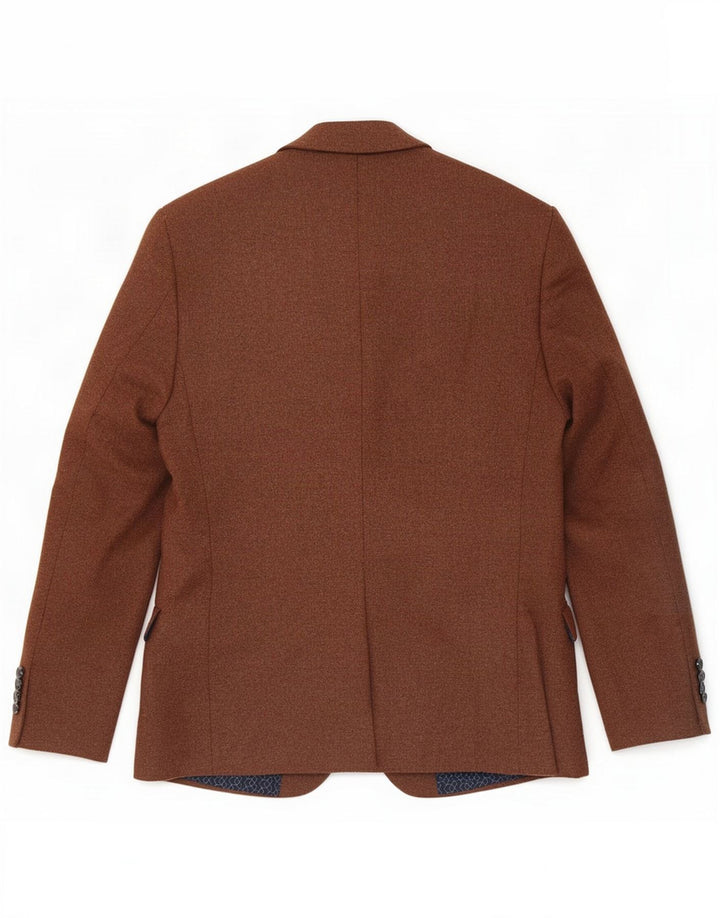Red Herring Herren-Blazer, kurz, 2 Knöpfe, UK 40, Größe L, braun, Polyester