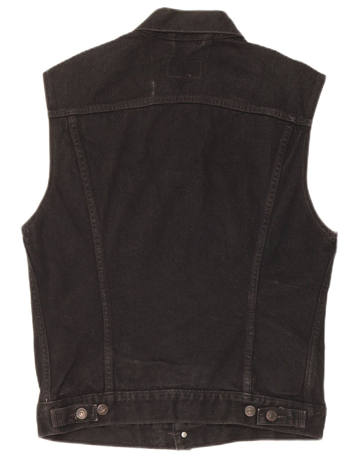 Gilet in denim da uomo Levi's UK 38 cotone nero medio