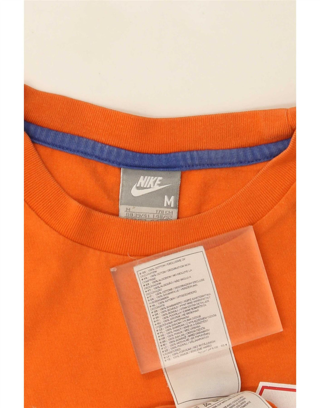 Nike Homme KNVB Graphic T-Shirt Haut Orange Moyen Coton