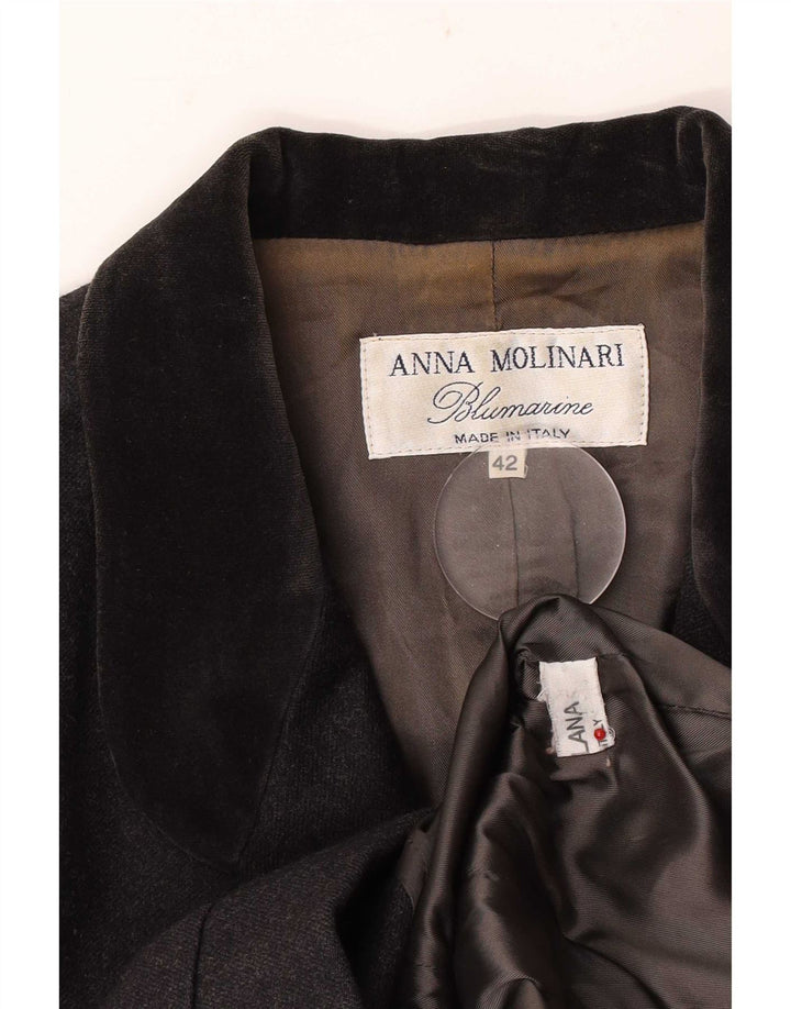 Anna Molinari Dame 4-knaps blazerjakke IT 42 Medium Grey Colourblock