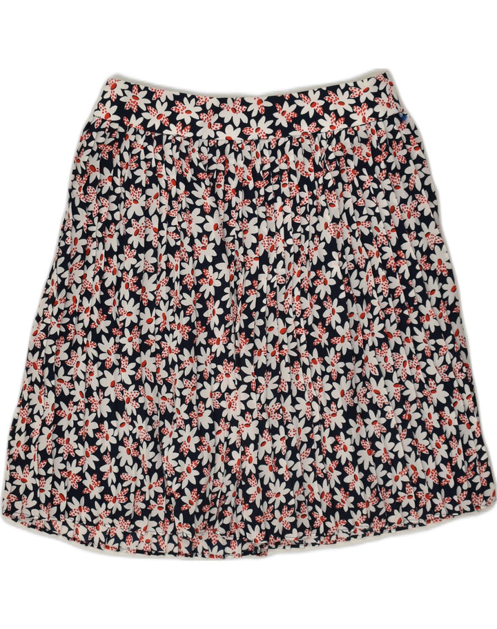J. CREW Womens A-Line Skirt US 8 Medium W30  Black Floral Polyester | Vintage J. Crew | Thrift | Second-Hand J. Crew | Used Clothing | Messina Hembry 