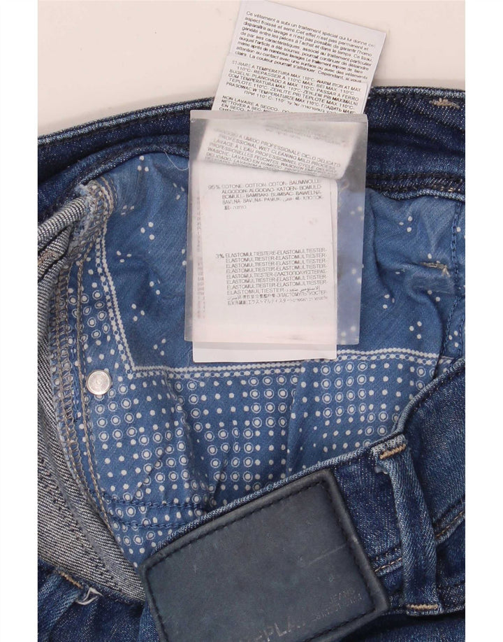 Replay Mens Slim Jeans W32 L32 Blue Cotton
