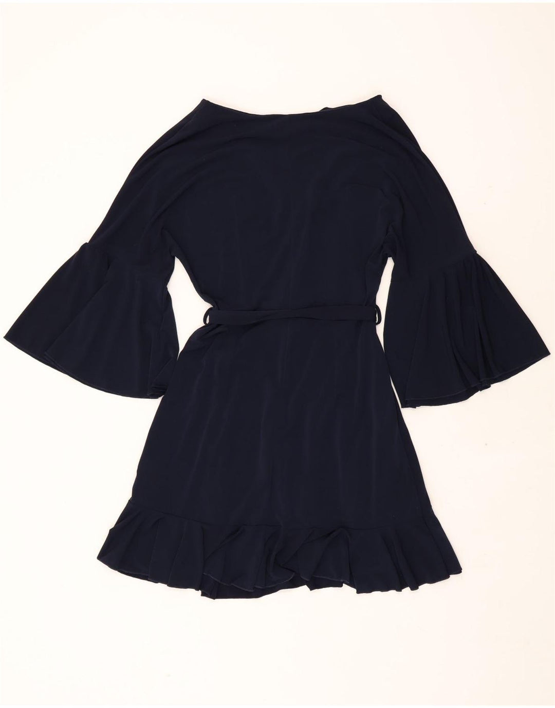 FRENCH CONNECTION Womens 3/4 Sleeve Wrap Dress UK 12 Medium Navy Blue Vintage French Connection and Second-Hand French Connection from Messina Hembry 